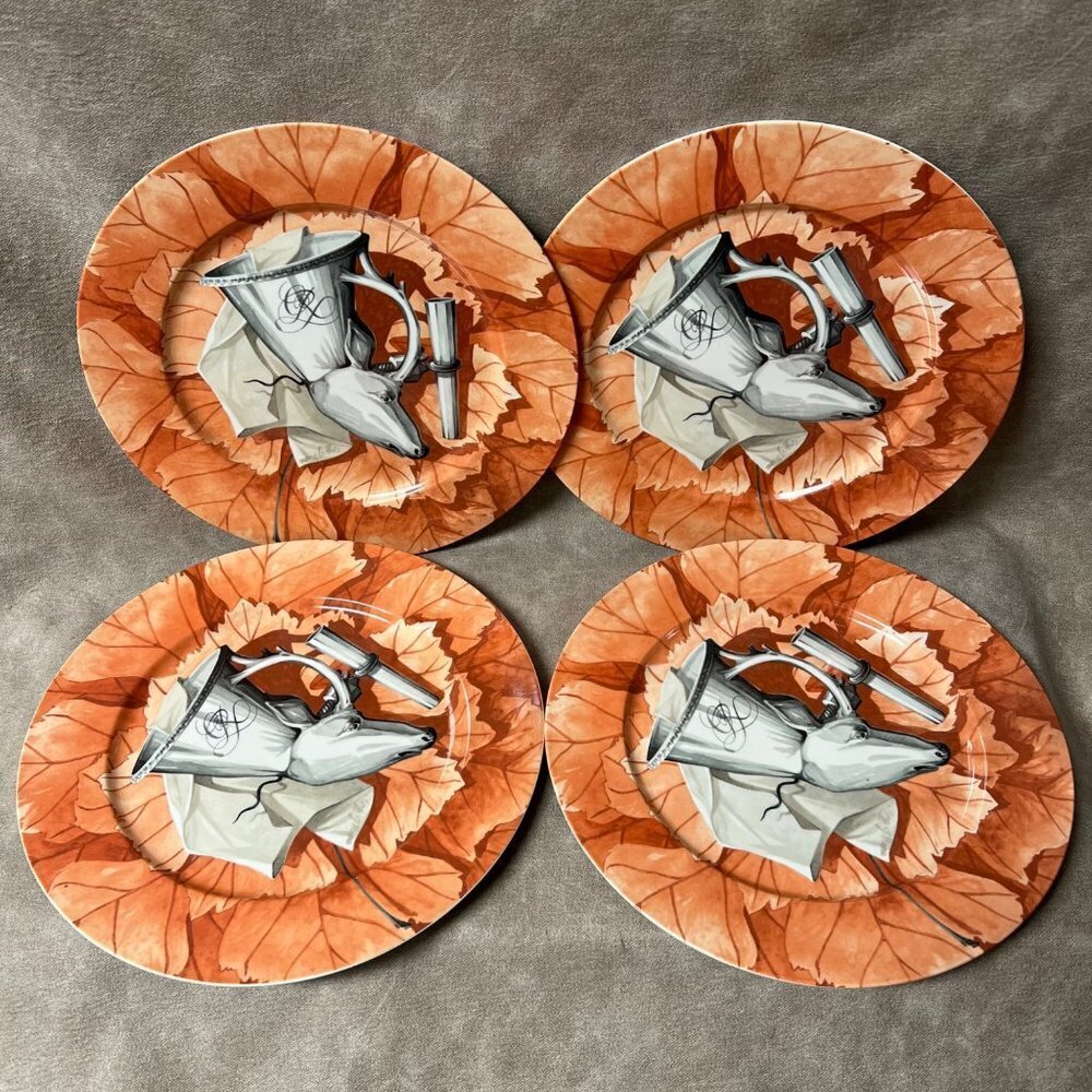 Set of (4) Collectible Villeroy & Boch Chateau Clarke Dinner Plates